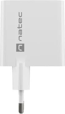 Karikues Natec Ribera GaN 65W me USB-A dhe USB-C, i bardhë