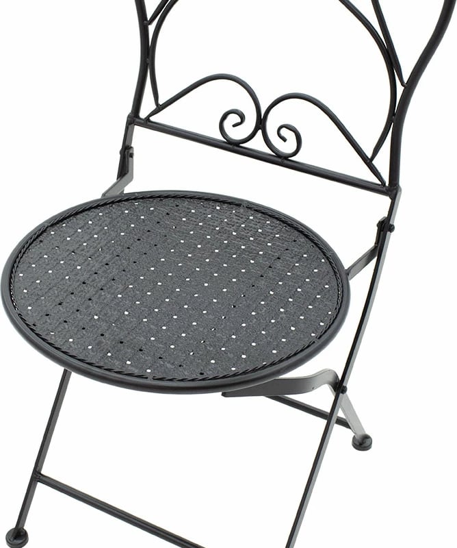 Tavolinë me karrige 3 copë Walen metal i zi