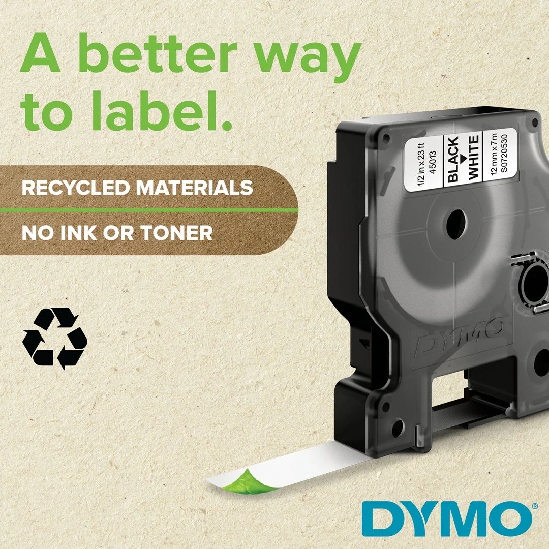 Etiketë DYMO D1 Standard, 19mm, E zezë në jeshile