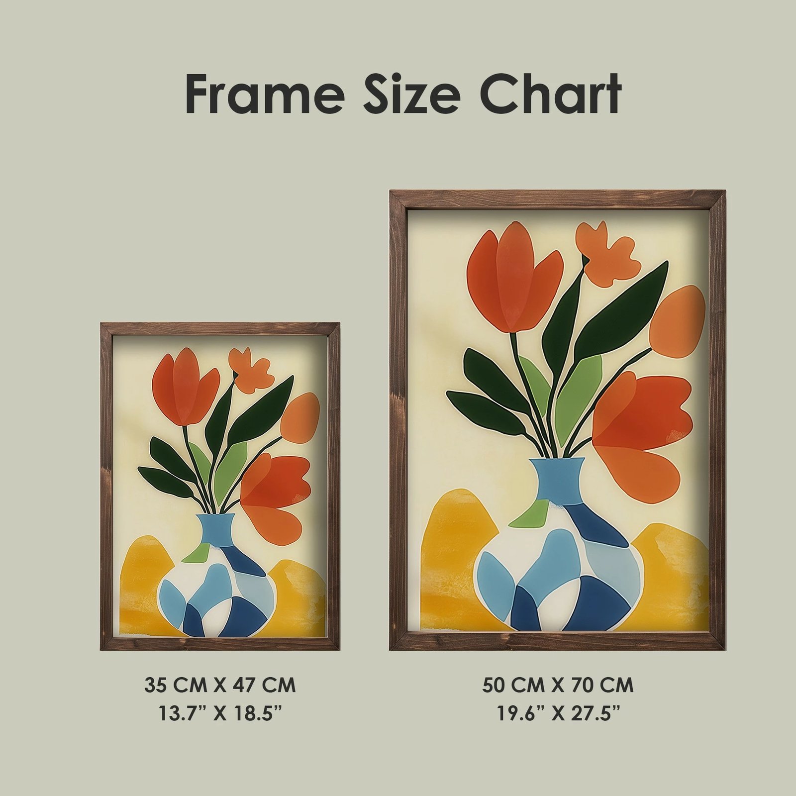 Pikturë dekorative me kornizë MDF, Wallity, TUN029-XL, shumëngjyrëshe, 50x70x3.5cm