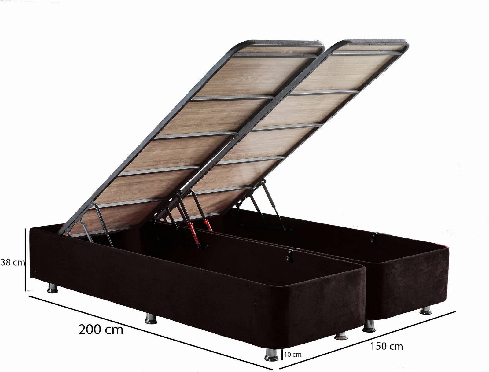 Baze krevati dopio, ngjyrë e zezë, Skye Decor Ela Double, 150x200