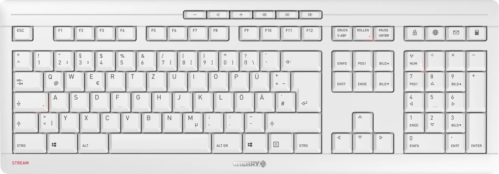 Set tastierë dhe maus Cherry Stream Desktop Recharge, Wireless, QWERTY, Gri