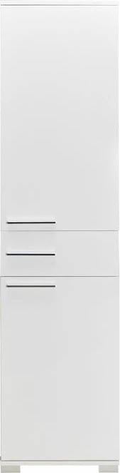 Dollap me sirtarë, ngjyrë e bardhë me shkëlqim, 45x40x188cm