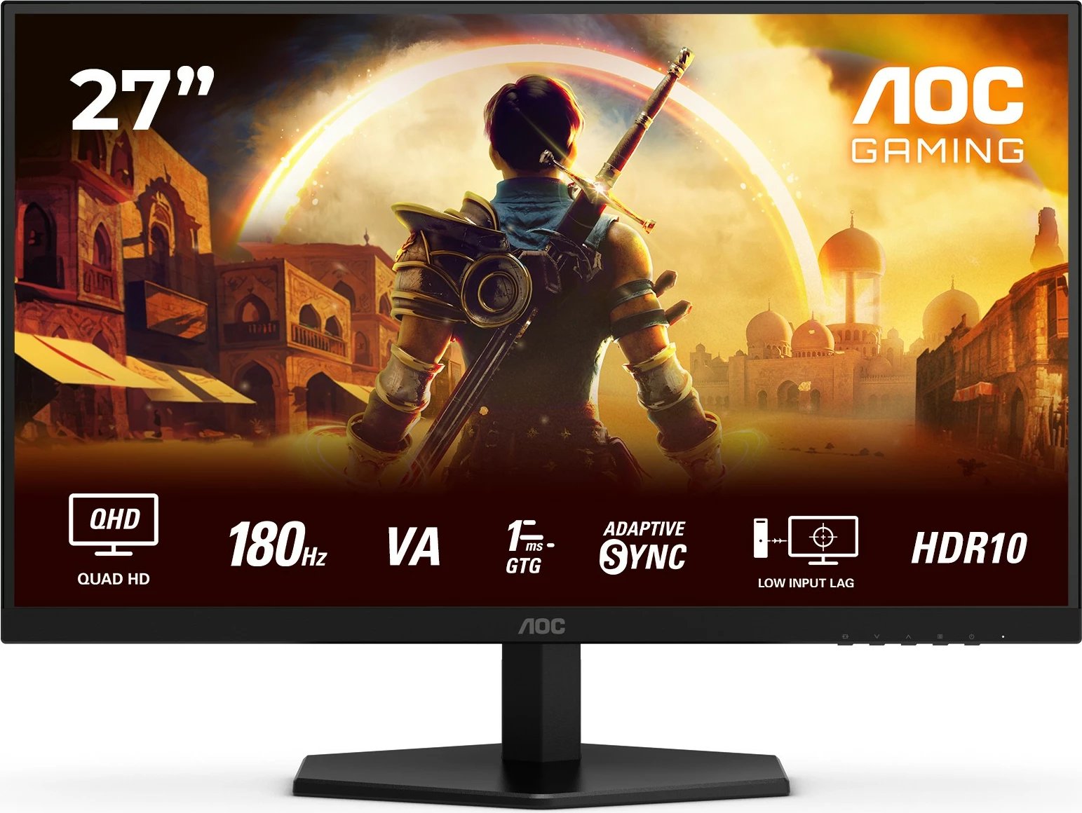 Monitor gaming AOC Q27G42XNE 27 inç, QHD, 180Hz, Adaptive Sync, e zezë