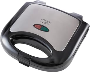 Tostier Adler AD 3015, 850W, pllaka jo-ngjitëse, tregues gatishmërie, këmbë kundër rrëshqitjes, zi/argjend Tostier Adler AD 3015, 850W, pllaka jo-ngjitëse, tregues gatishmërie, këmbë kundër rrëshqitjes, zi/argjend