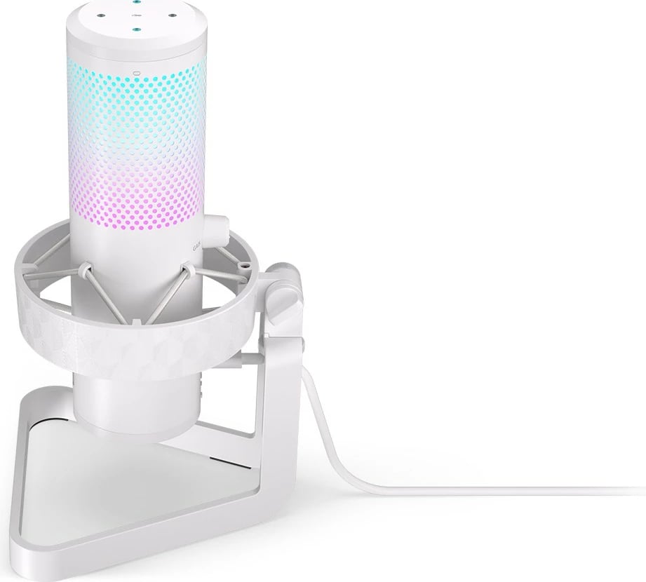 Mikrofon streaming Endorfy AXIS, USB-C, RGB, i bardhë