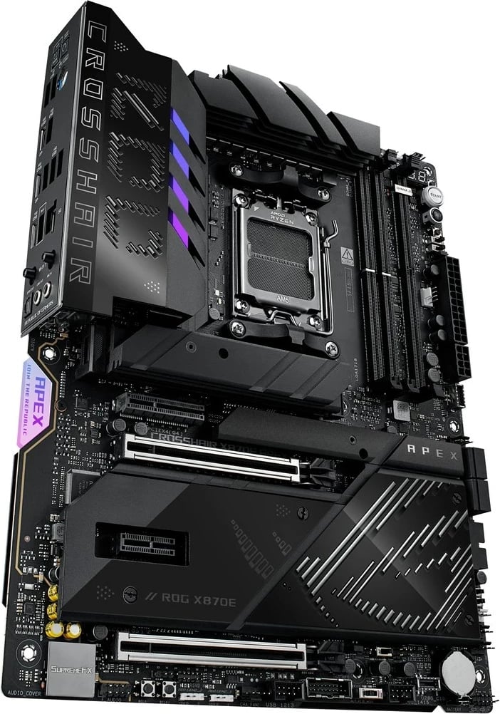Pllakë amë ASUS ROG CROSSHAIR X870E APEX, Socket AM5, ATX, e zezë Pllakë amë ASUS ROG CROSSHAIR X870E APEX, Socket AM5, ATX, e zezë