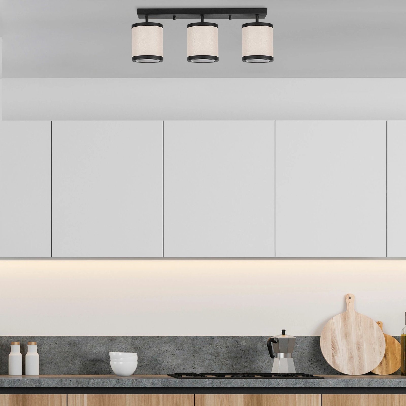 Llambë tavani Opviq, Way - 11636, e zezë dhe e bardhë