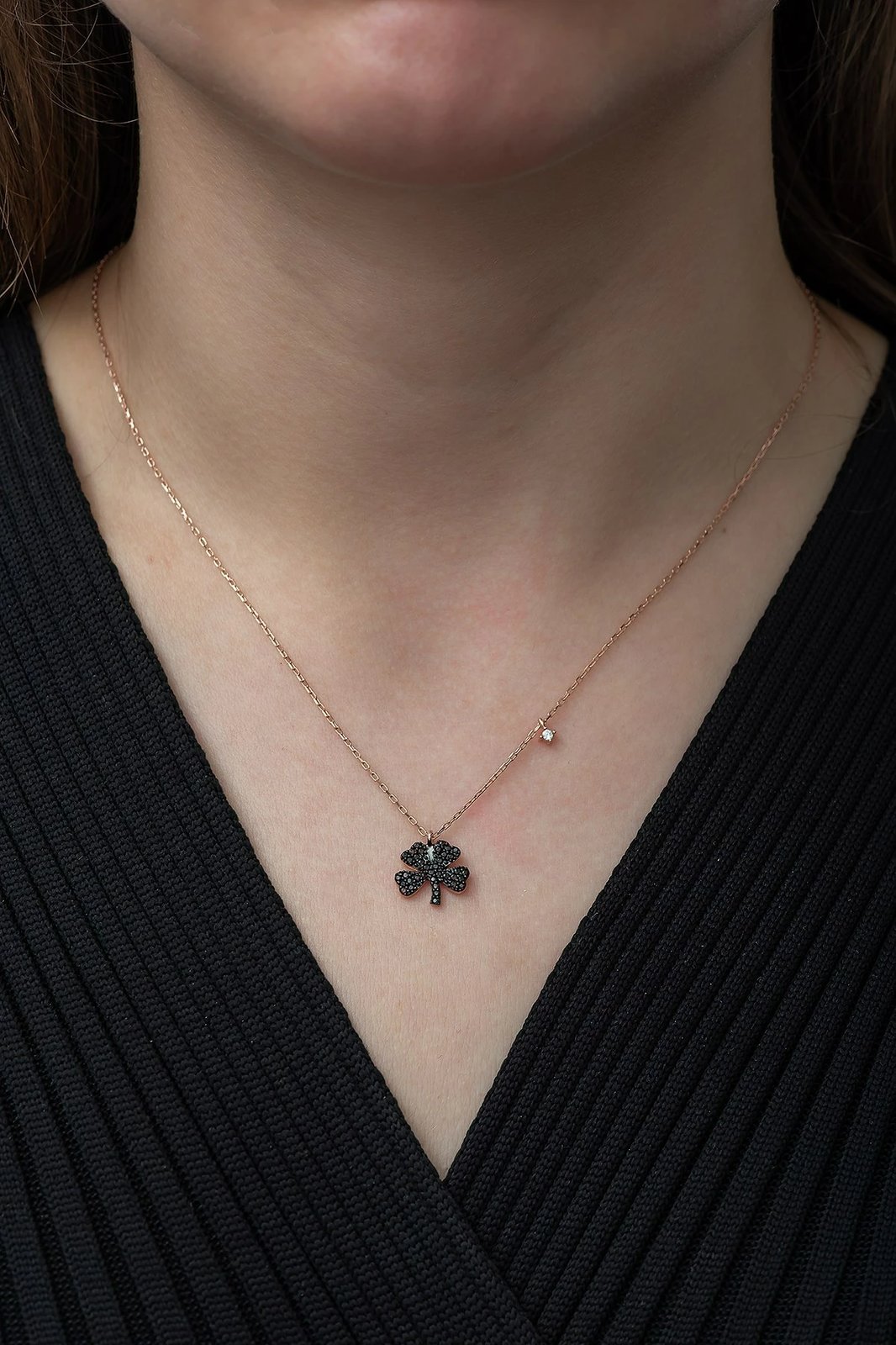 Qafore argjendi Jumeon, ngjyrë rozë e zezë, TRDYL911