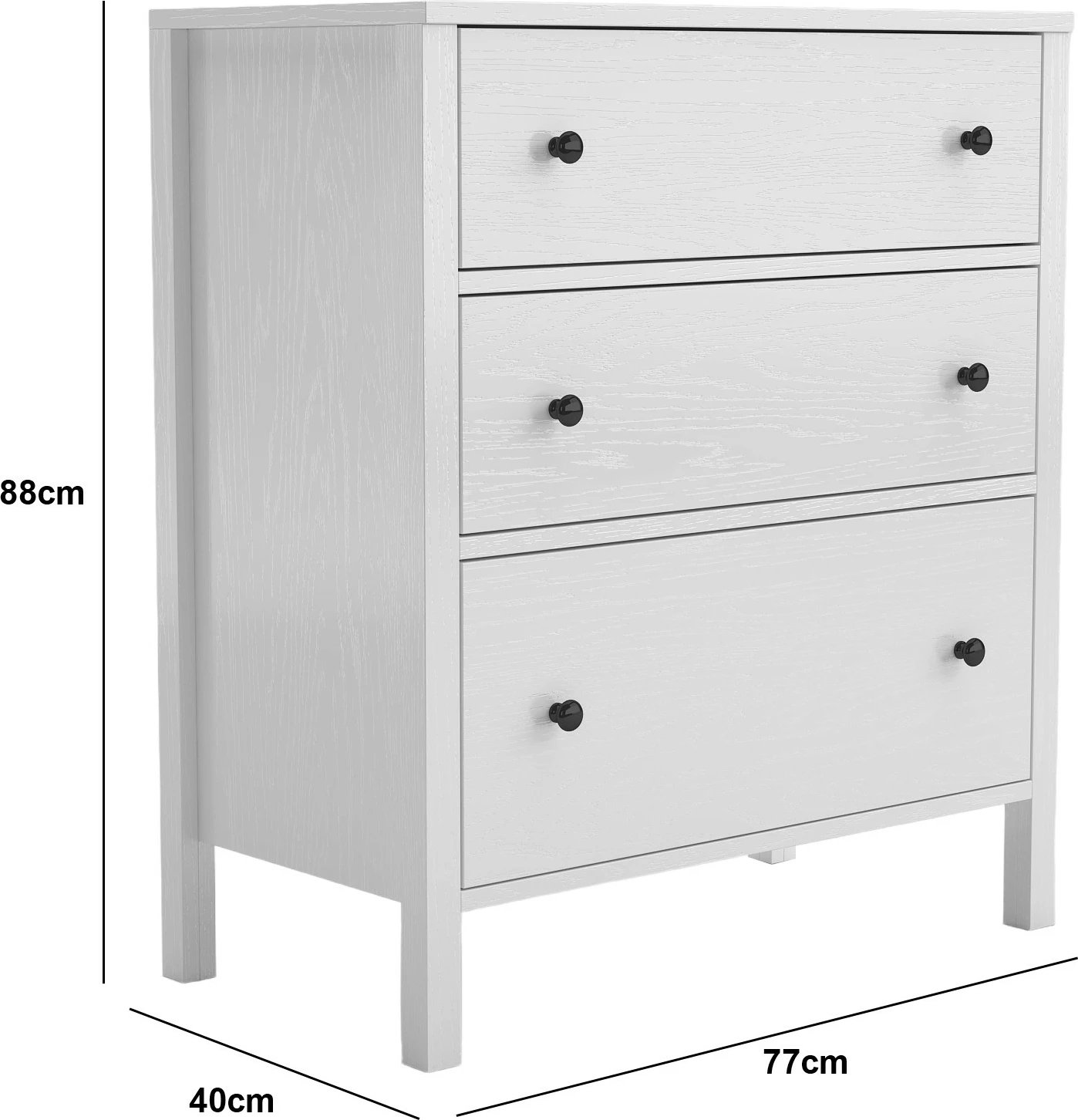 Komodë Hanah Home, FRN-10022, druri dhe e bardhë