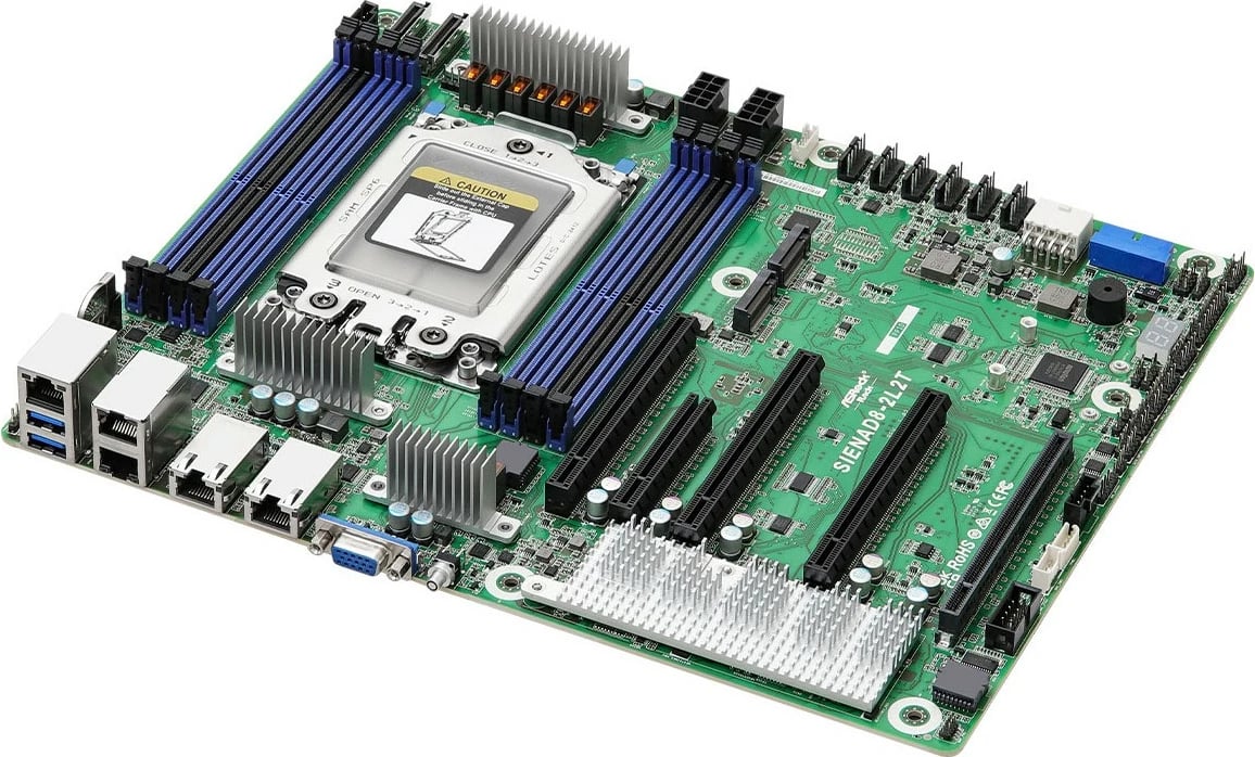 Pllakë amë ASRock SIENAD8-2L2T, ATX, Socket SP6, për server, DDR5, 4x 10Gb LAN