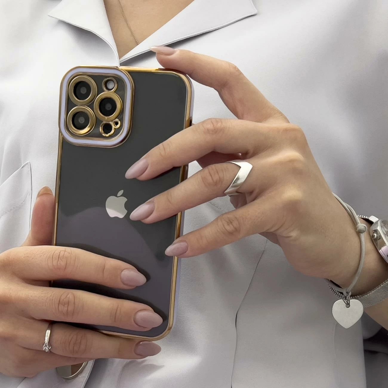 Mbështjellës Hurtel për Samsung Galaxy A12 5G, Fashion Case, kornizë ari, vjollcë