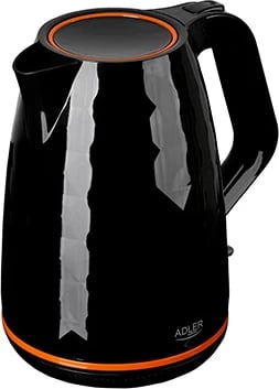 Çajnik elektrik, Adler, AD 1277, 1.7 L, 2200W, plastikë, bazë 360°, i zi