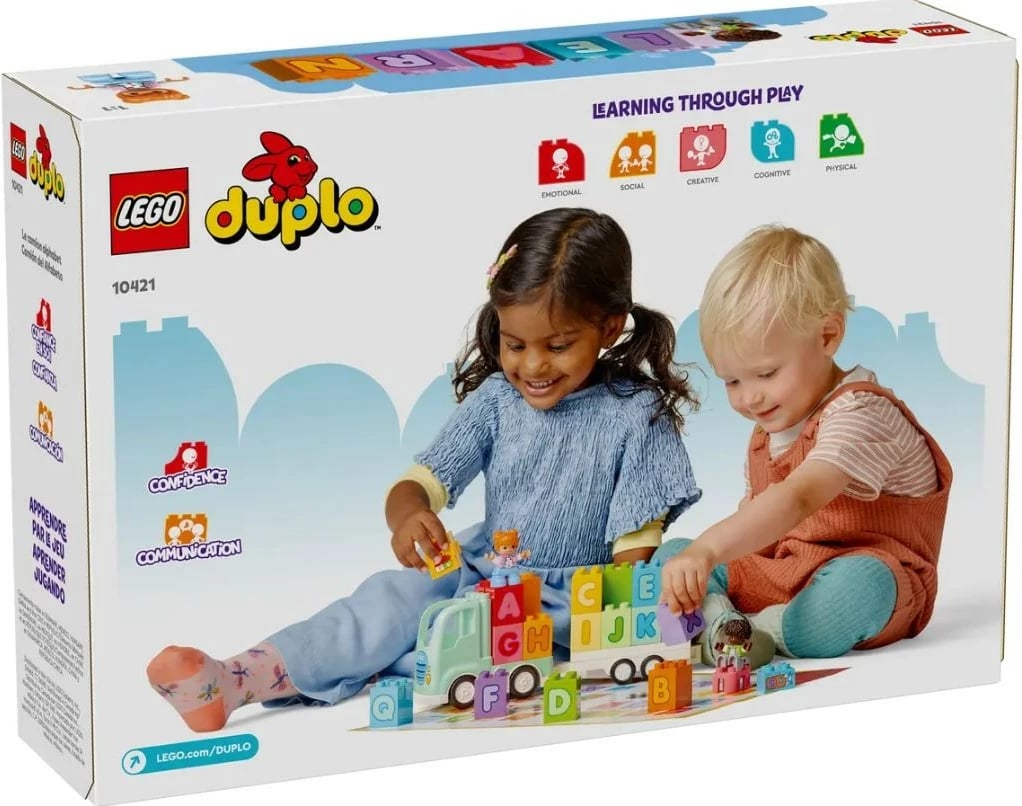 Set lodrash LEGO DUPLO 10421 Kamion me Alfabet, plastikë, 36 pjesë, për fëmijë 2+ Set lodrash LEGO DUPLO 10421 Kamion me Alfabet, plastikë, 36 pjesë, për fëmijë 2+