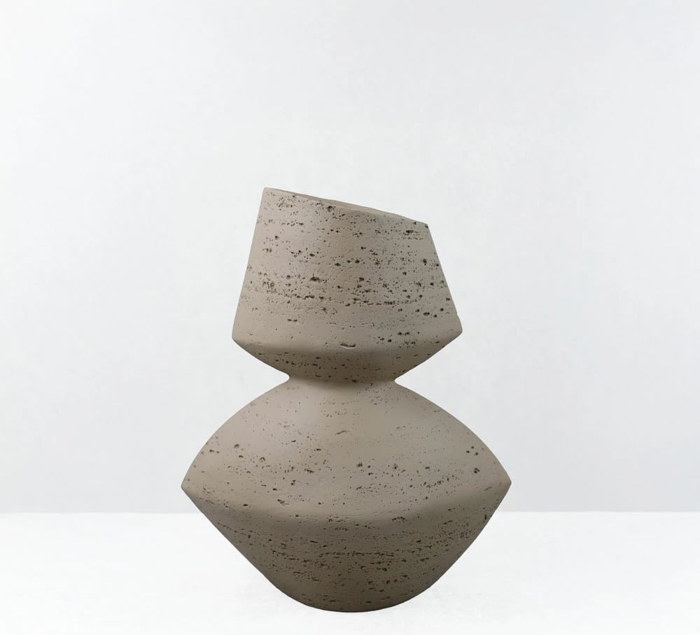 Vazo LOOMA I, rrëshirë, ngjyrë kafe, 28.5x15.5x34.5cm