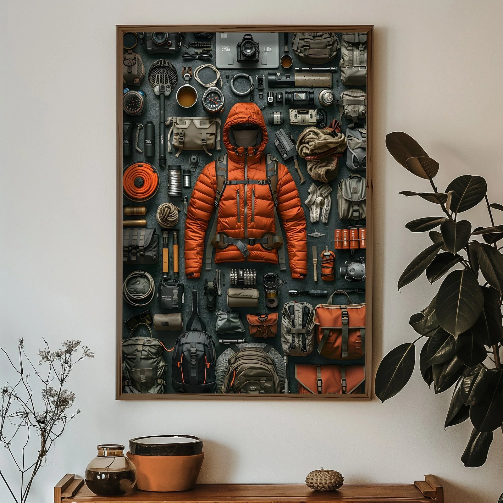 Pikturë dekorative me kornizë MDF, shumëngjyrëshe, Wallity, HUM051, 50x70x3.5cm