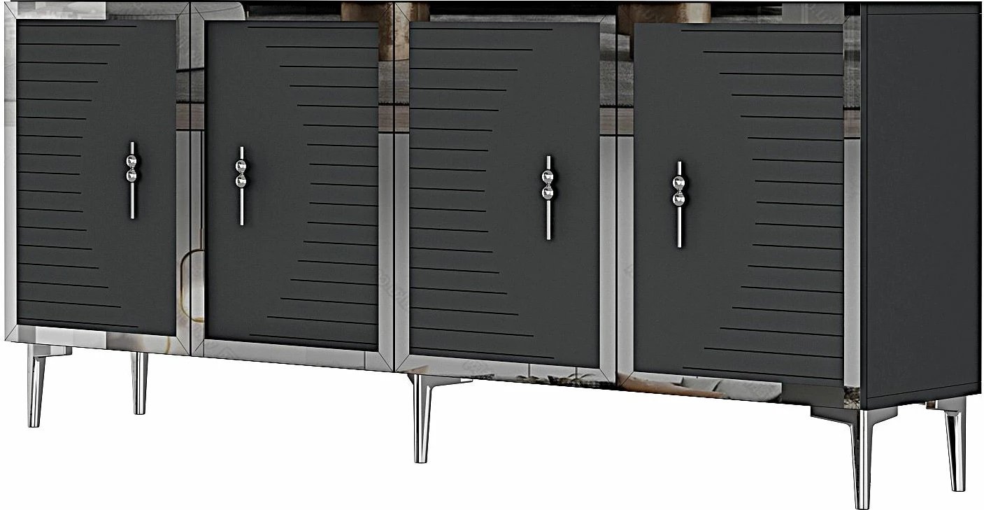 Konsol Skye Decor, Tuna 180, antracit, argjend