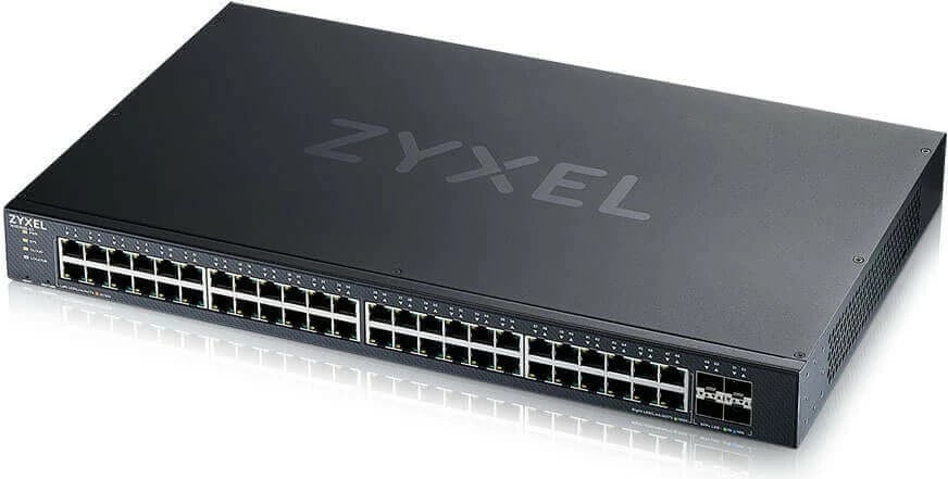 Switch i menaxhueshëm Zyxel XGS1935-52-EU0101F 48 porta Gigabit, 4 porta SFP+ 10GbE, rack 1U, i zi