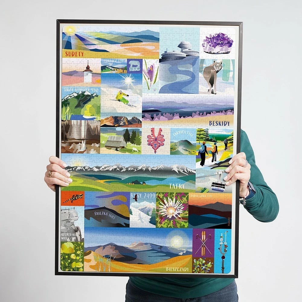 Puzzle CzuCzu Puzzlove Polish Mountains 1000 pjesë, 48x68cm