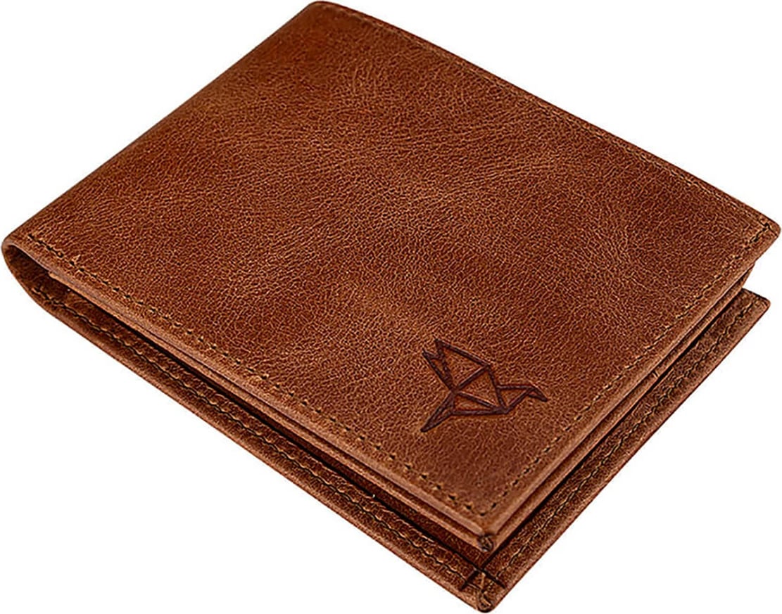 Portofol për burra, Zoozie Bags, Kevin Crazy, ngjyrë kafe e hapur (tan)