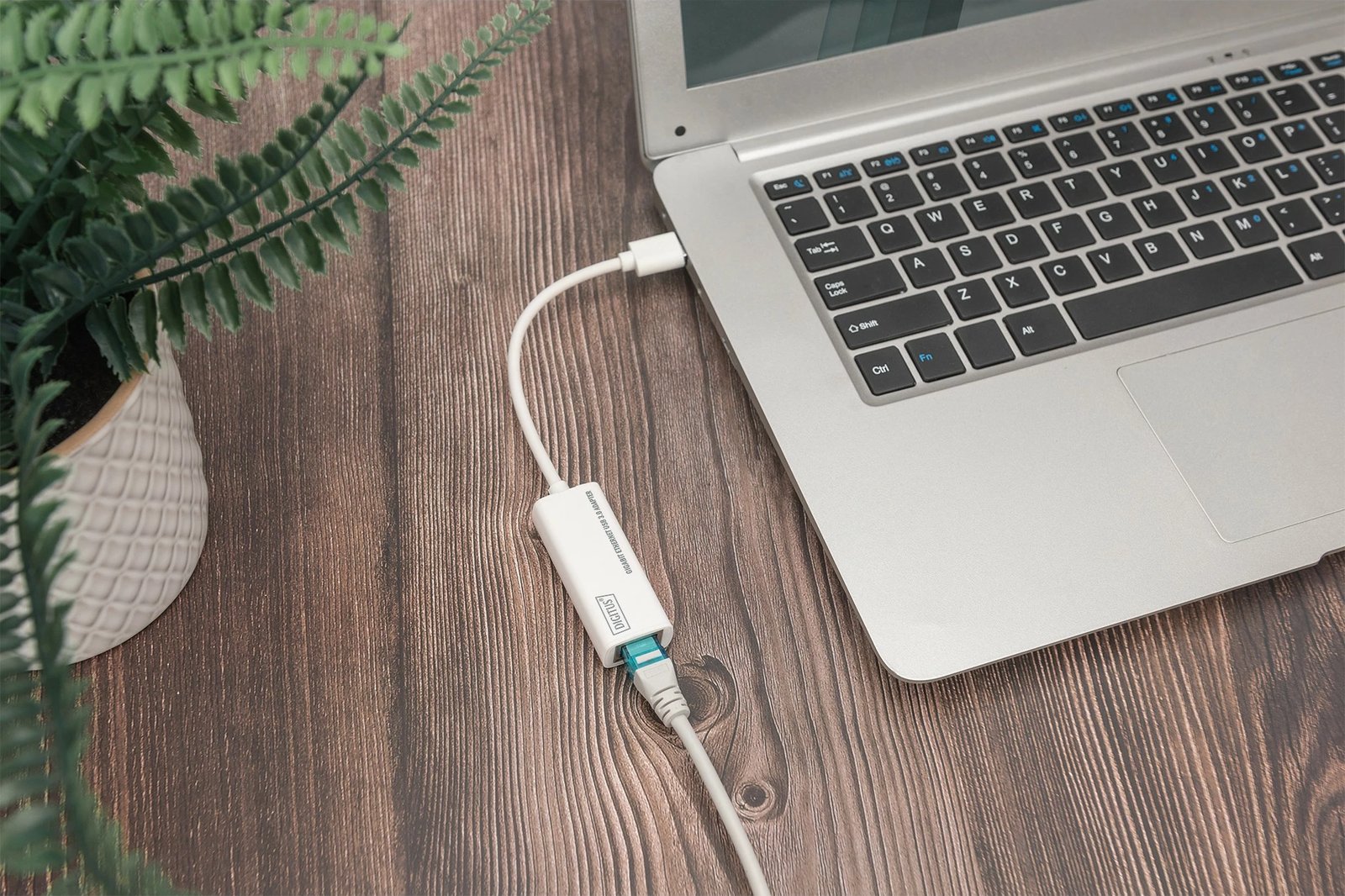 Adapter USB 3.0 në RJ45 Digitus, i zi