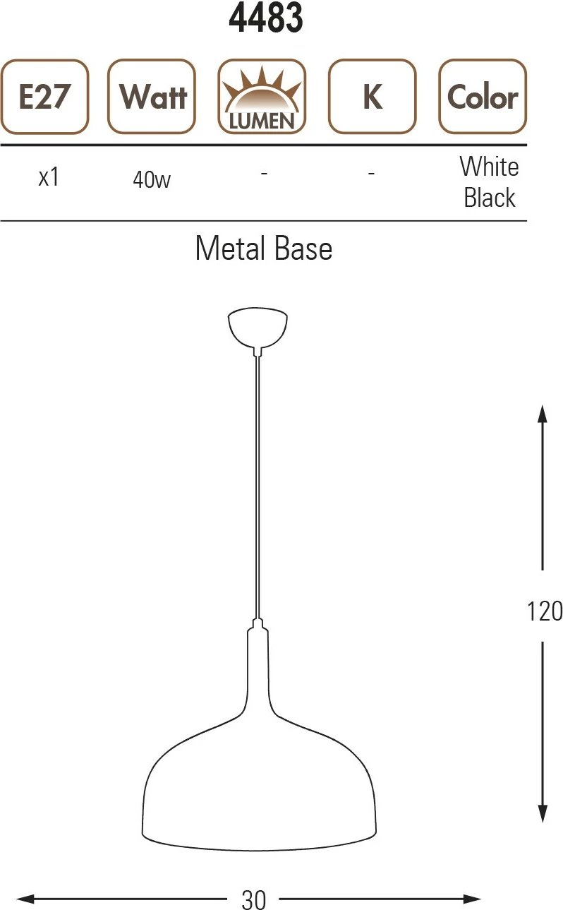 Llambë tavani Opviq, L1456, e zezë