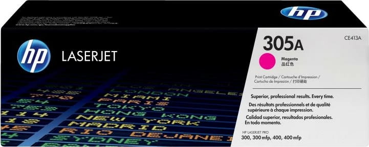Toner HP 305A CE413A, origjinal, rendiment 2,400–4,400 faqe, magenta