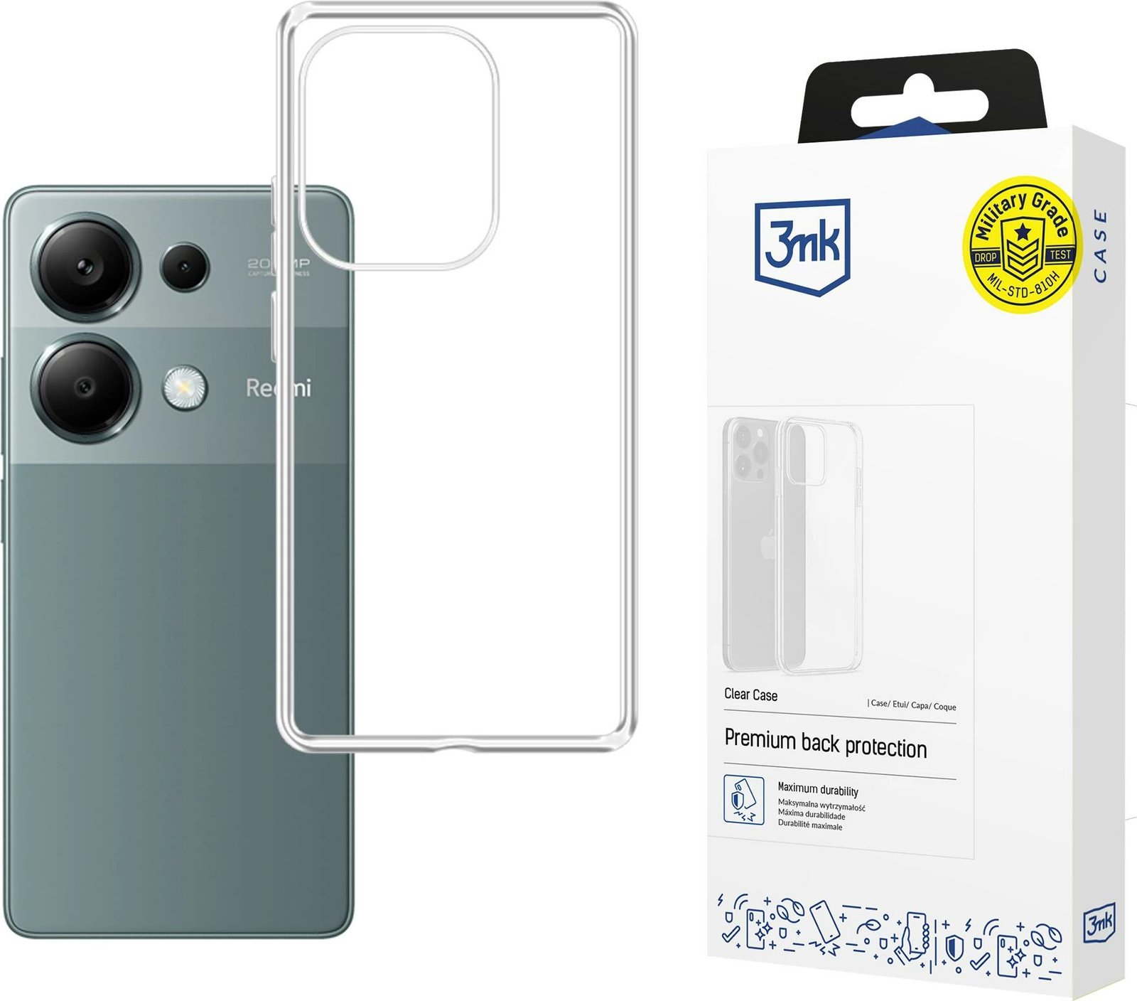 Mbështjellës 3mk Protection Clear Case për Xiaomi Redmi Note 13 Pro 4G, Transparent
