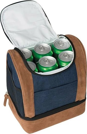 Çantë ushqimi MACMA me izolim, 22x16x26.5 cm, Blu dhe Kafe