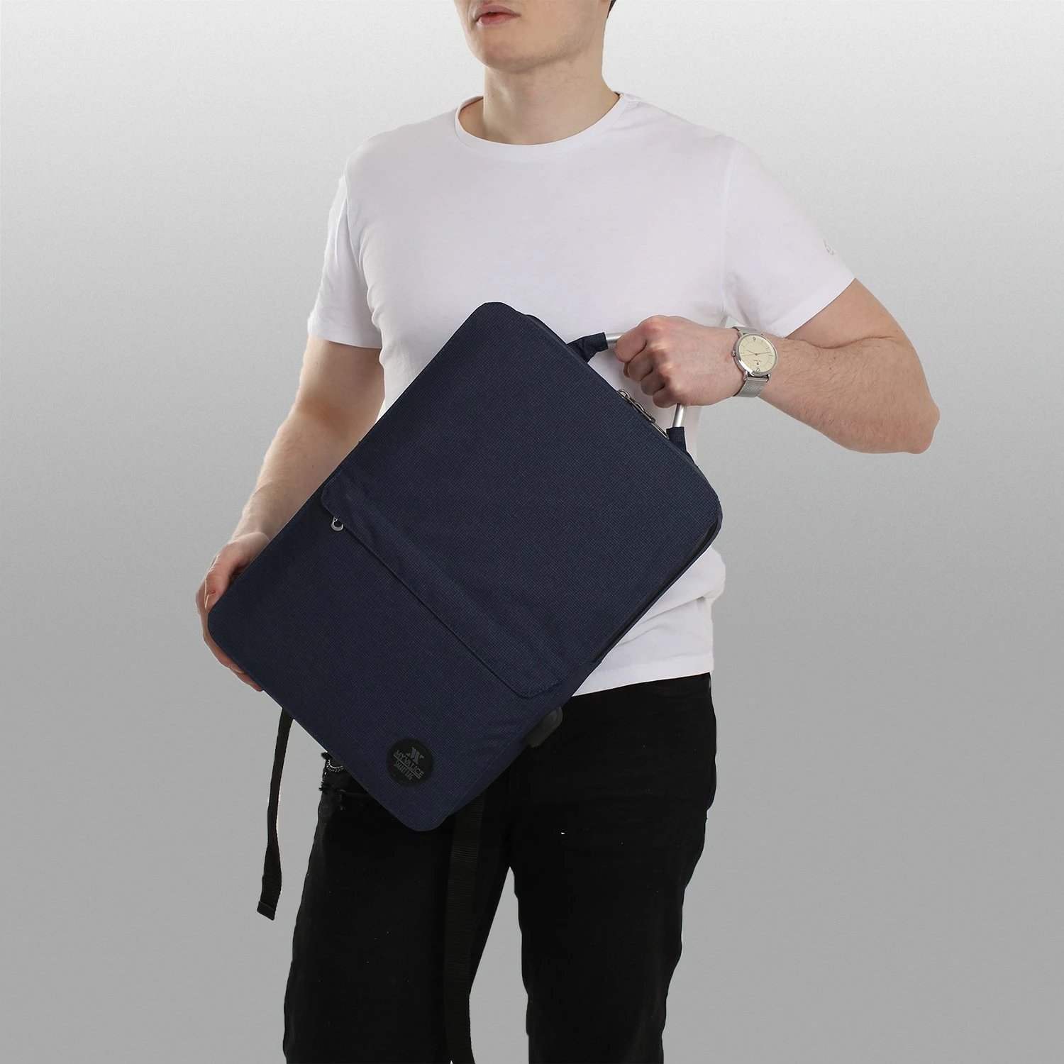 Çantë laptopi, ngjyrë blu e errët, Zoozie Bags, 3147