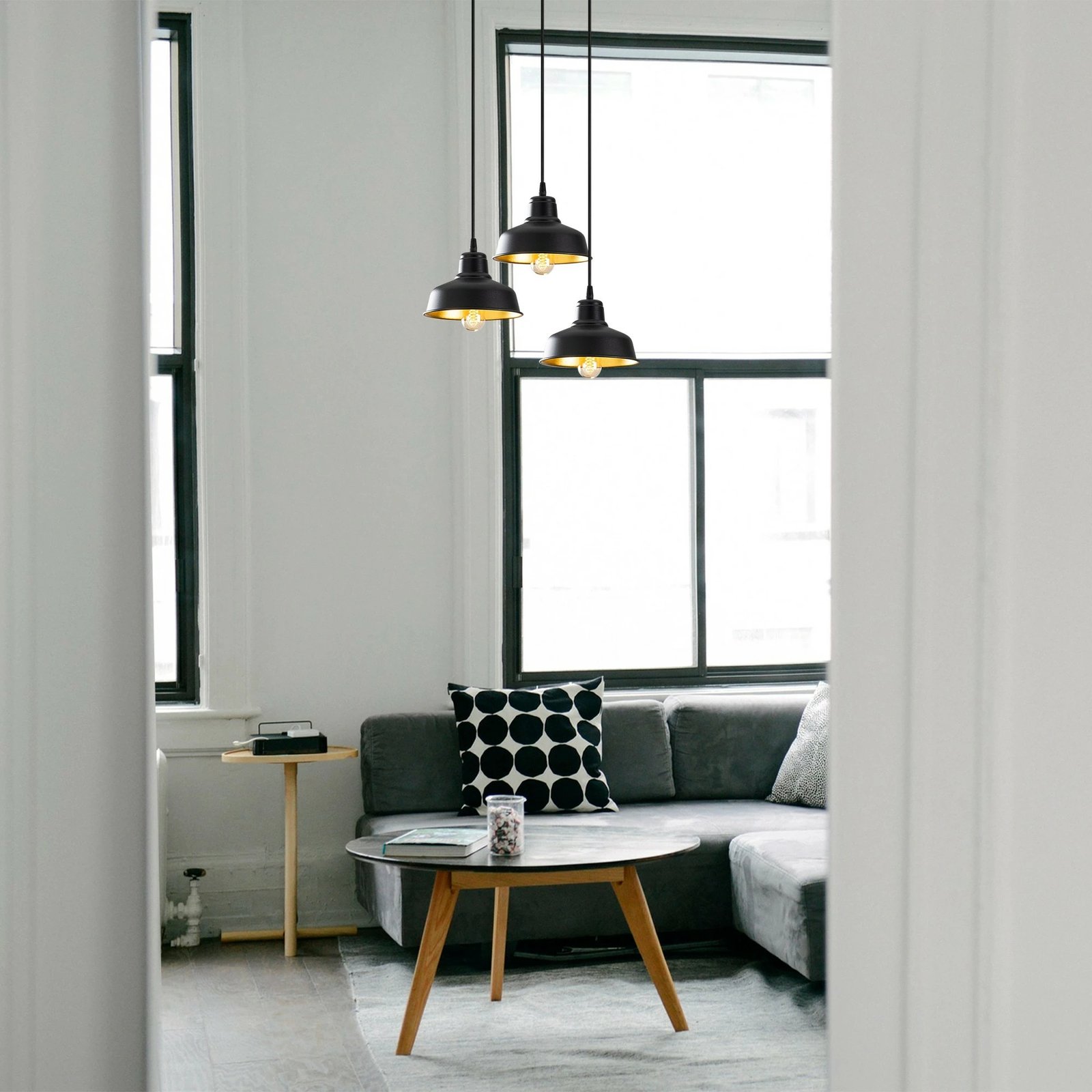 Llambë tavani industriale Opviq, Berceste - 181BLACK-S2, ngjyrë e zezë