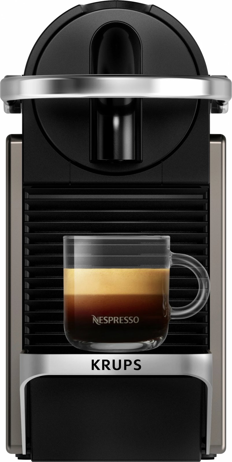 Makinë kafeje me kapsula Krups Pixie XN306T10, 0.7L, 1260W, zezë/titanium