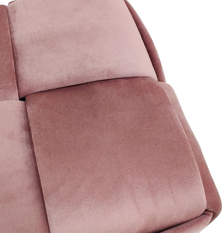 Tabure Jisko, kadife ngjyrë mollë e kalbur, 38x38x40cm