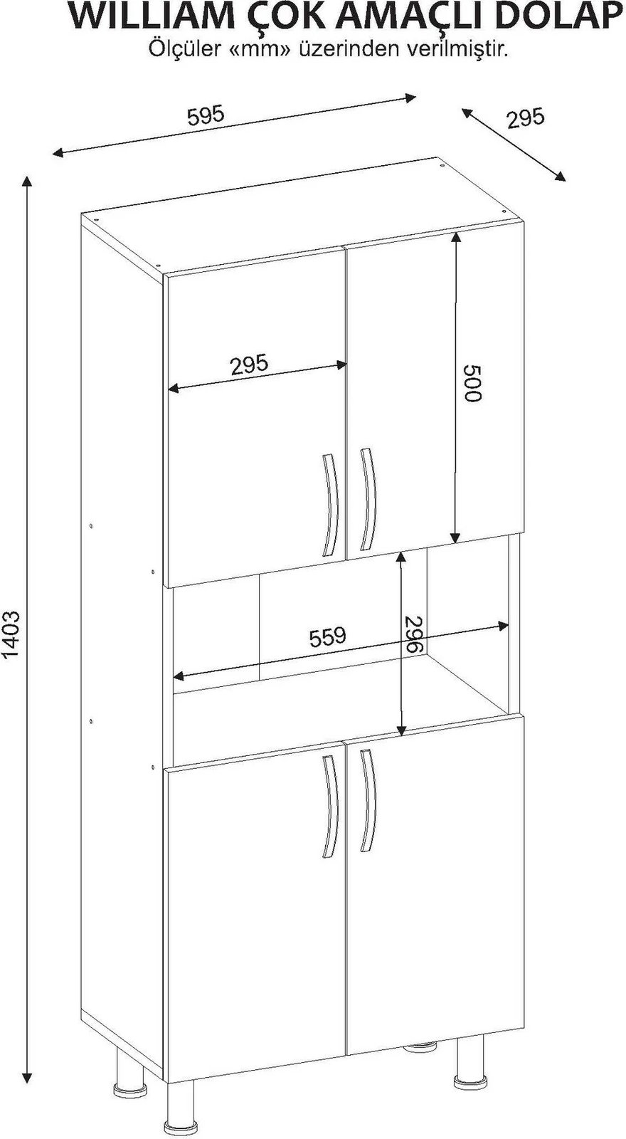 Dollap banjoje Hanah Home, William, i bardhë