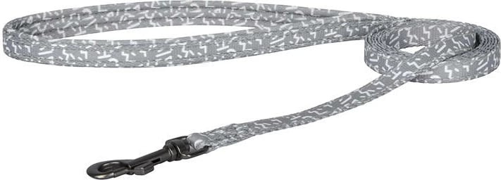 Set për shëtitje me qen Dogness, DOG SET GREY, rrip 1.5m + harness, gri e lehtë