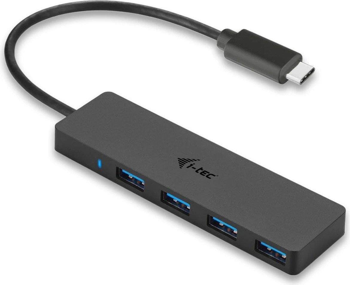 HUB USB-C I-Tec Advance, 4 porta, 5000 Mbit/s, e zezë