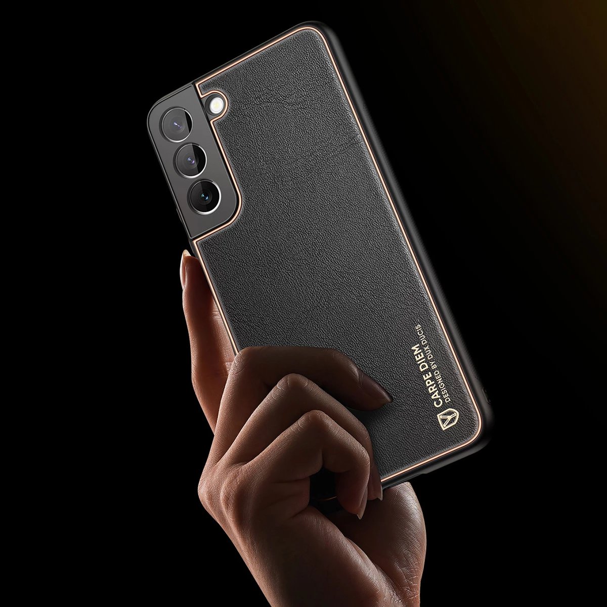 Mbështjellës Dux Ducis Yolo për Samsung Galaxy S22+, lëkurë ekologjike, portokalli Mbështjellës Dux Ducis Yolo për Samsung Galaxy S22+, lëkurë ekologjike, portokalli
