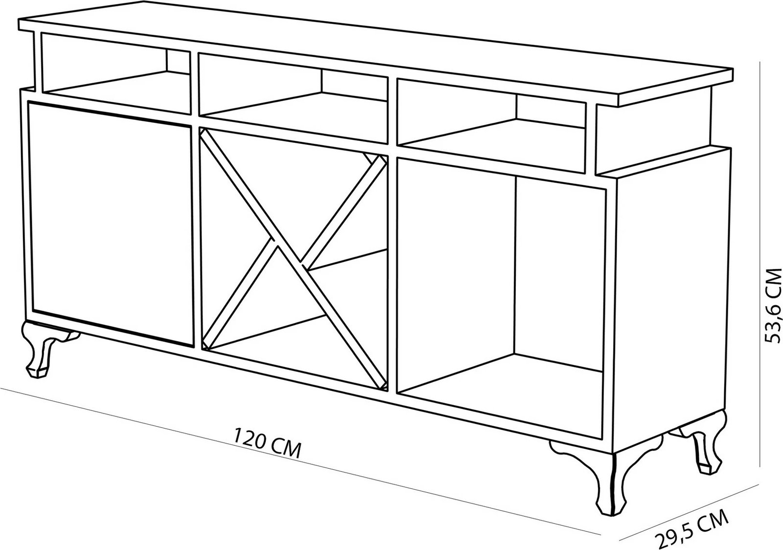Komodë TV Hanah Home, e bardhë, Cordoba