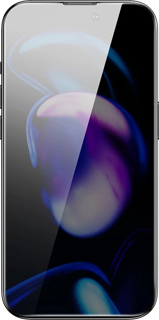 Mbështjellës xhami i temperuar Baseus për iPhone 14 Pro, 0.3mm, Anti Spy, Transparent, me kornizë montimi