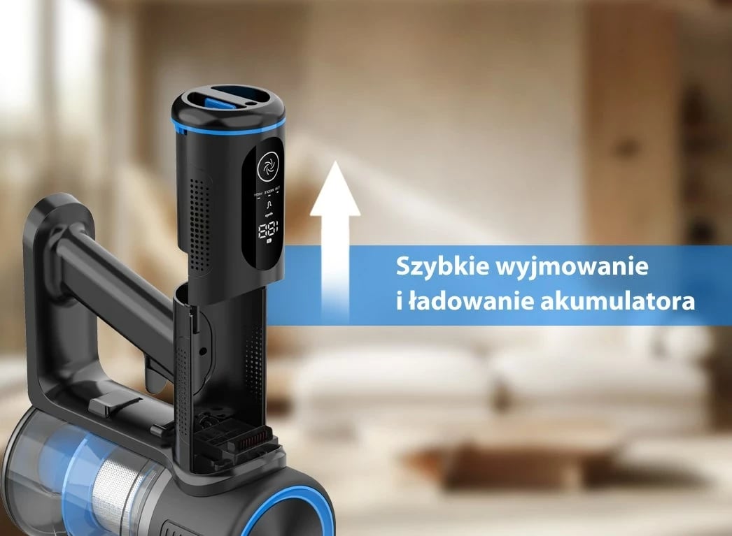 Fshesë me korrent Blaupunkt VCH801, 25.2V, Blu