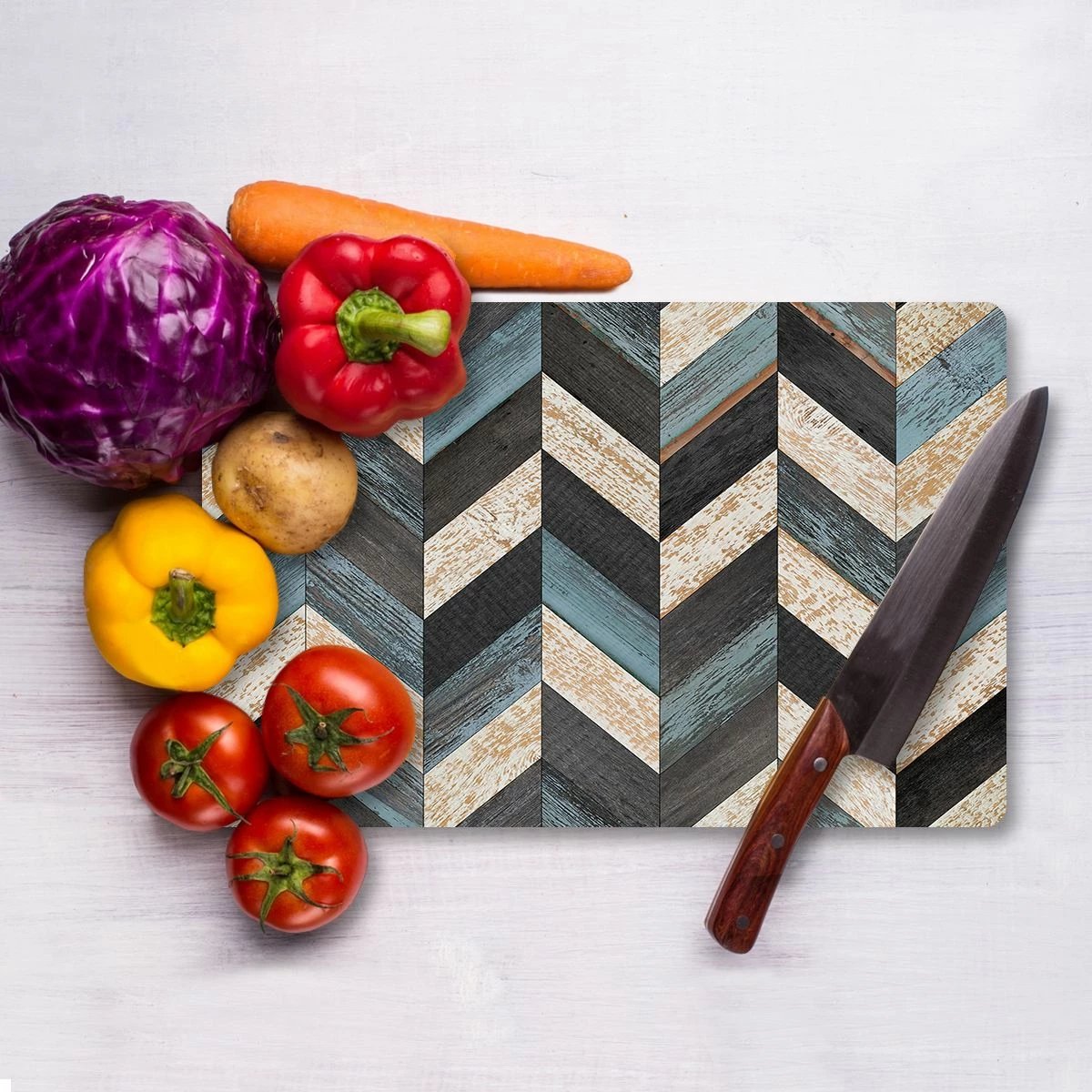 Dërrasë prerëse Hermia, Ckt121 - 3040, shumëngjyrëshe, xham i temperuar, 30x40cm Dërrasë prerëse Hermia, Ckt121 - 3040, shumëngjyrëshe, xham i temperuar, 30x40cm