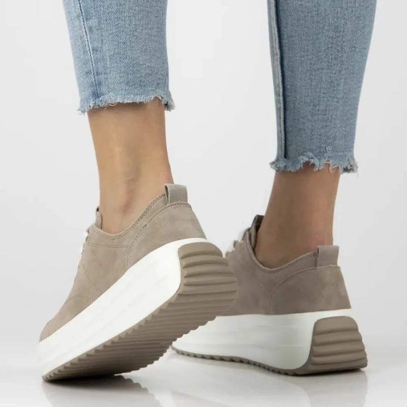 Këpucë platforme për femra Filippo, bezhë