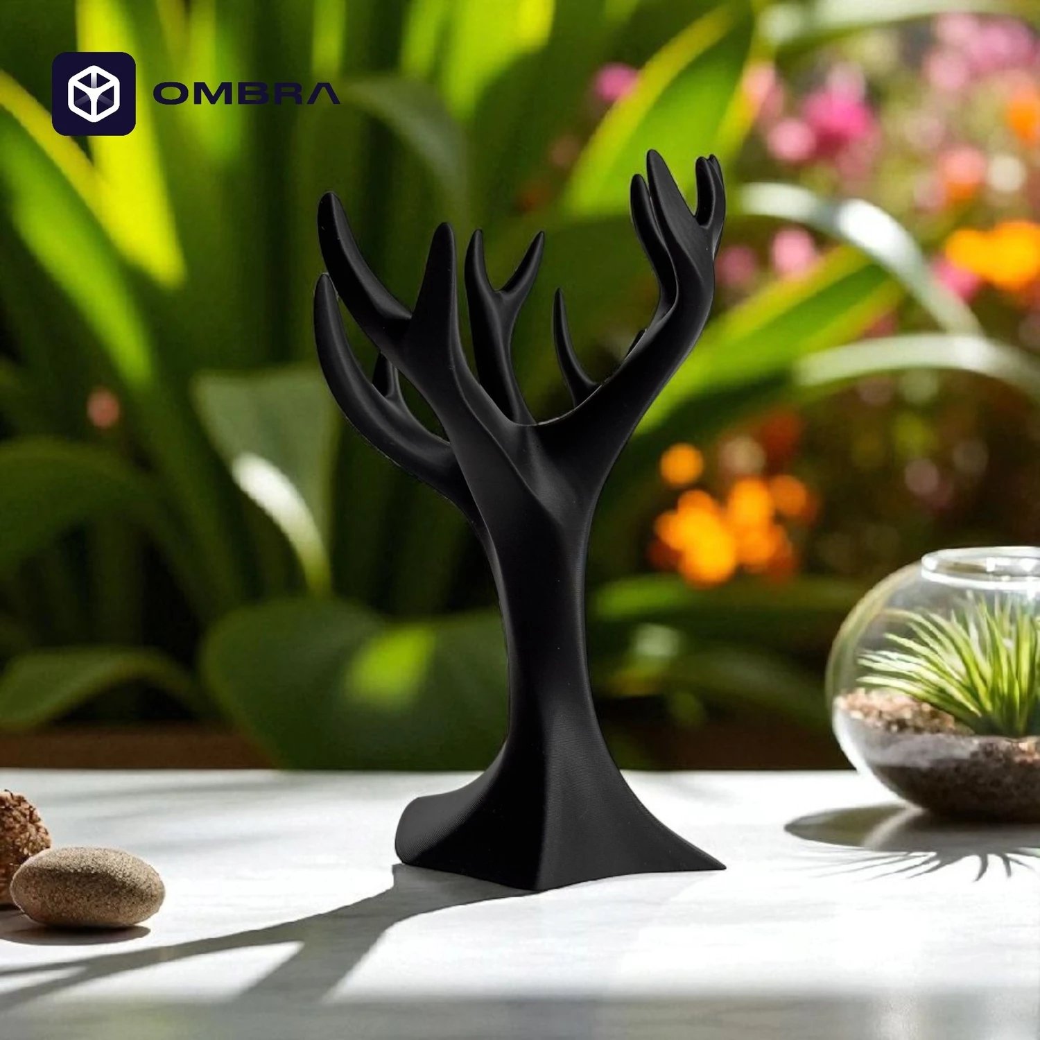 Mbajtëse dekorative pemë për aksesorë, e zezë