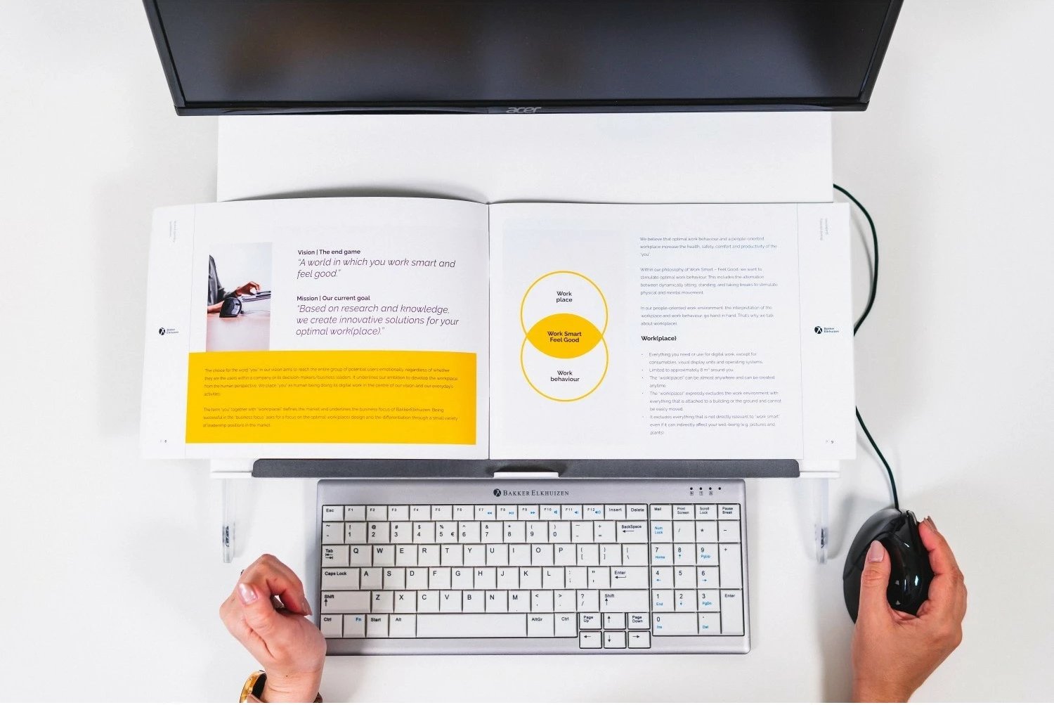 Mbajtës dokumentesh BakkerElkhuizen FlexDesk 630, transparent