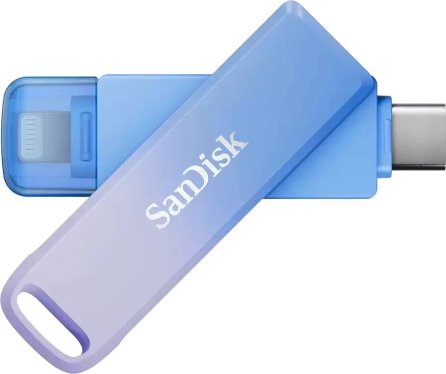USB stick SanDisk Creator Phone Drive 256GB Lightning/USB-C kaltër/vjollcë