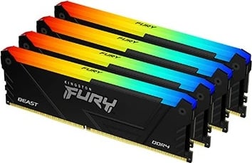 RAM Memorje Kingston FURY Beast RGB 64GB (4x16GB) DDR4 3200MT/s