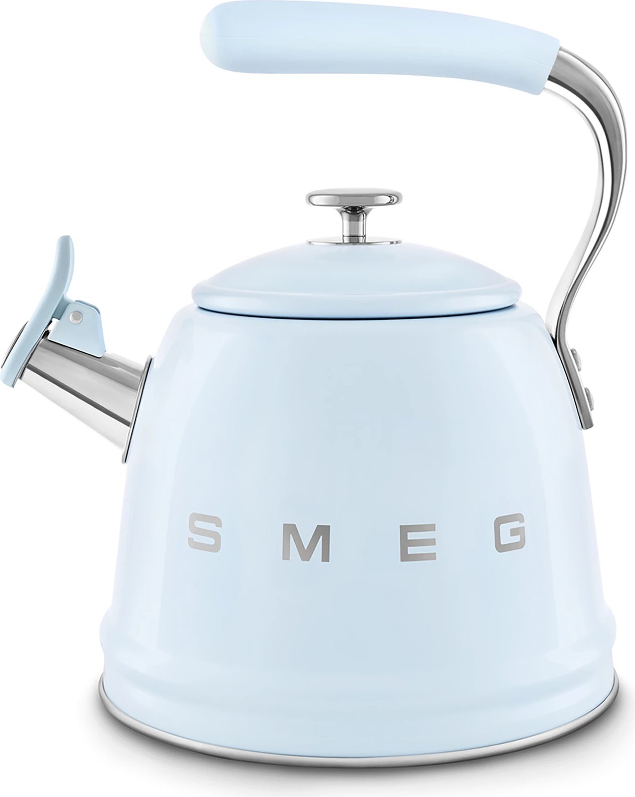 Çajnik me bilbil, Smeg, CKLW2001PB, 2.3L, çelik inox, për të gjitha sobat, blu pastel