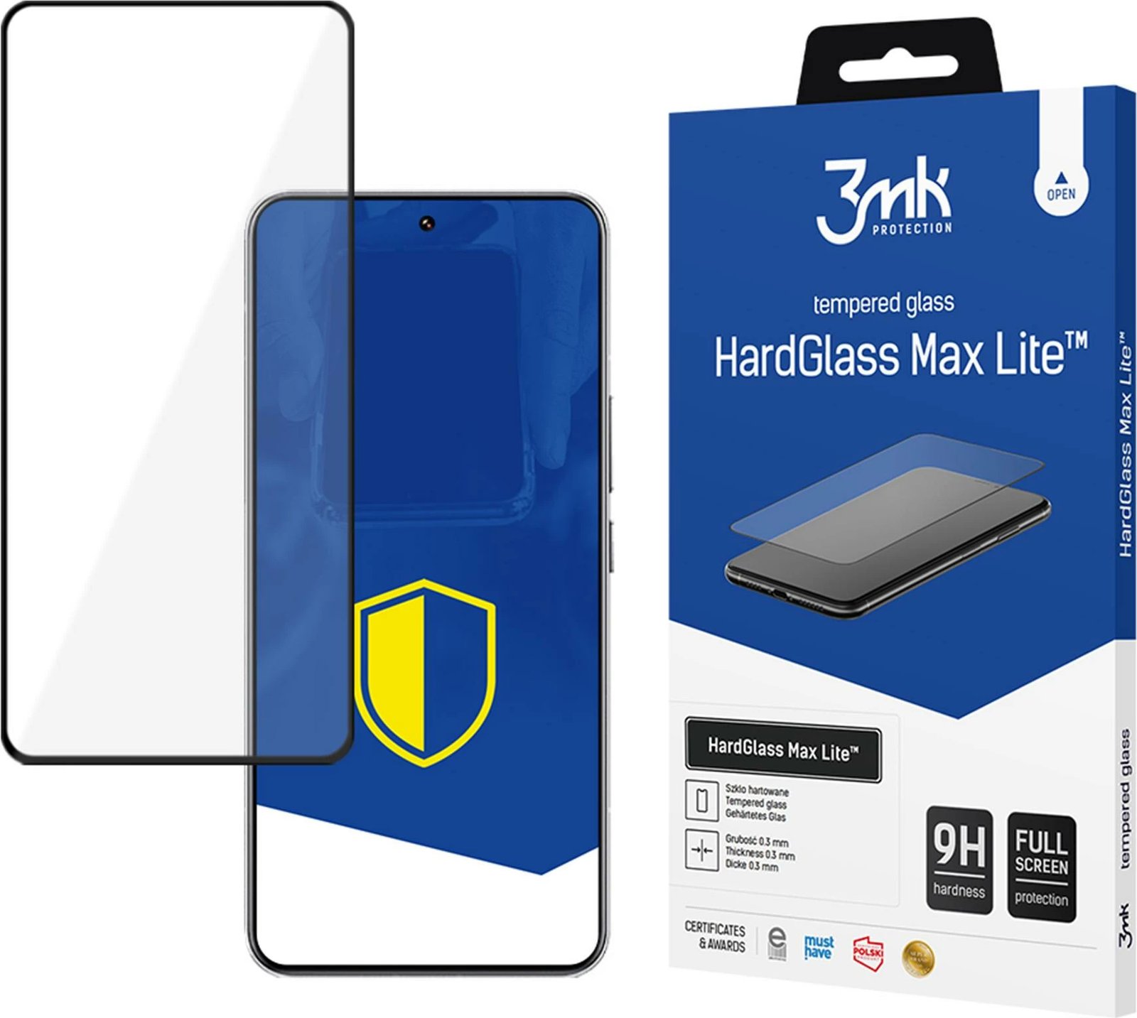 Xham i temperuar 3mk HardGlass Max Lite për Xiaomi 15 Ultra, Zi