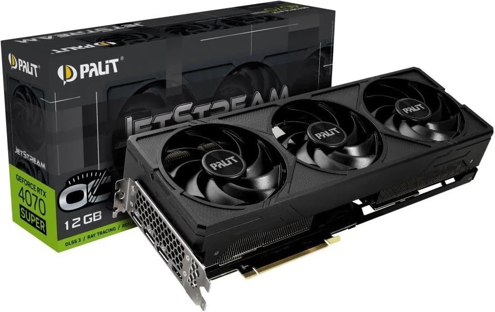Kartë Grafike Palit GeForce RTX 4070 SUPER JetStream OC, 12GB GDDR6X, DLSS 3