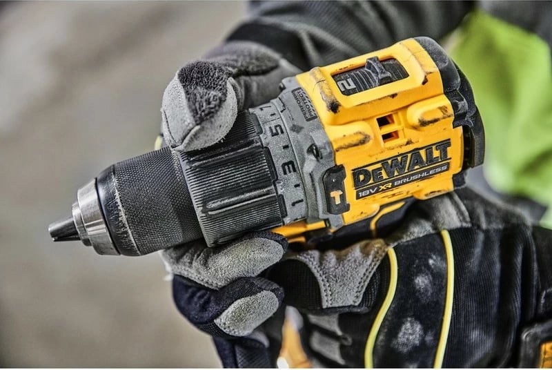 Aku-shurubdrill DeWALT 18V, brushless, 1.3cm, verdhë/zezë